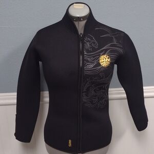 Men/Women 5MM Neoprene Warm Wetsuit Jacket, Black  / M